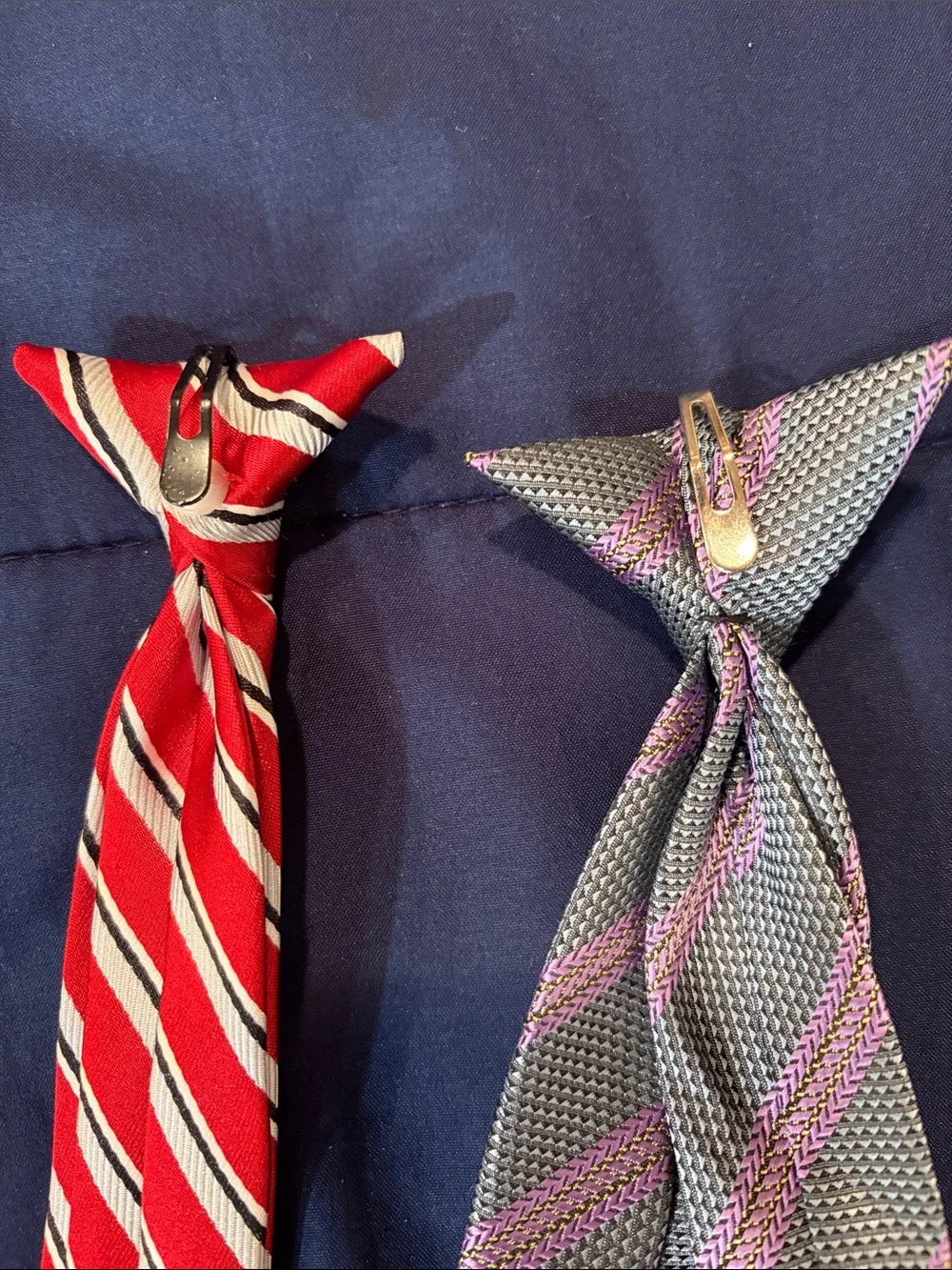 Gray and Pink Striped Men's Tie – Classic Formal Neckwear